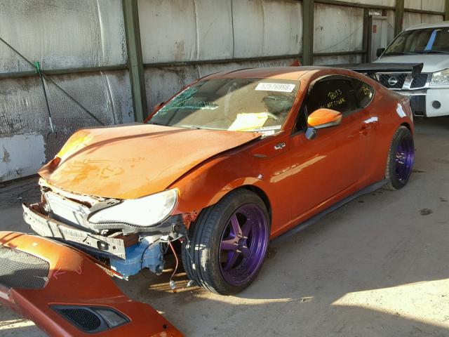 JF1ZNAA18D1713854 - 2013 TOYOTA SCION FR-S ORANGE photo 2