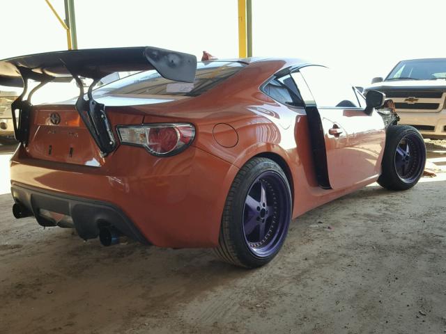 JF1ZNAA18D1713854 - 2013 TOYOTA SCION FR-S ORANGE photo 4