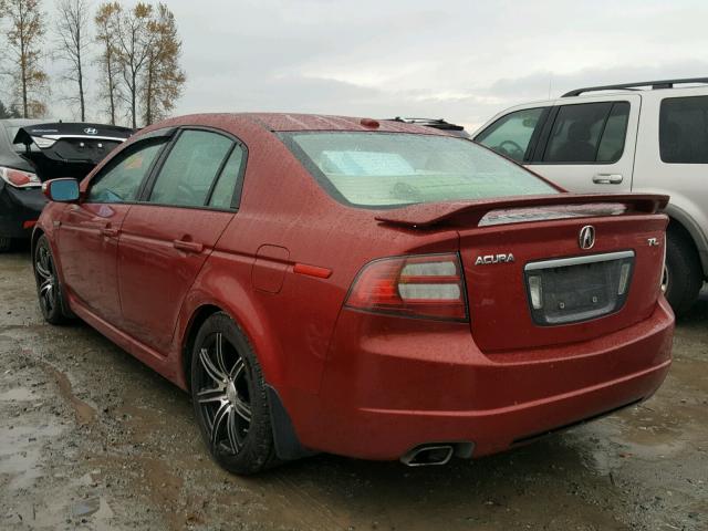 19UUA66257A020860 - 2007 ACURA TL RED photo 3