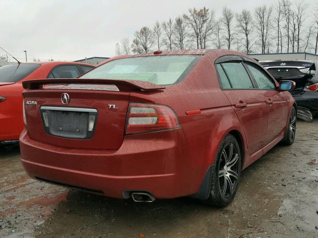 19UUA66257A020860 - 2007 ACURA TL RED photo 4