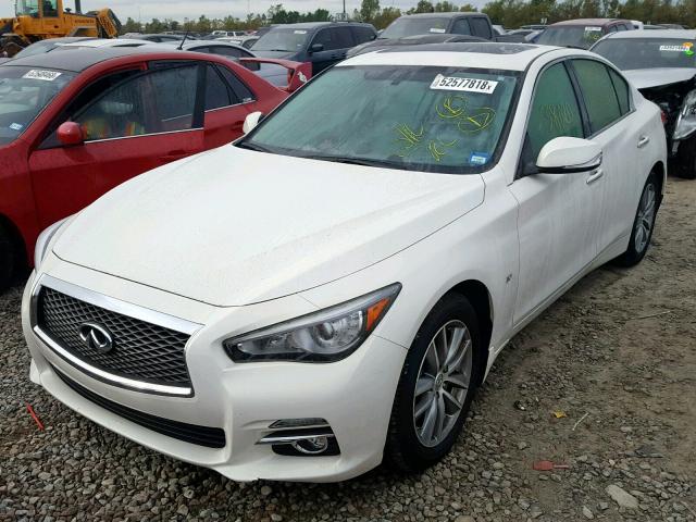 JN1BV7AR3FM423725 - 2015 INFINITI Q50 BASE WHITE photo 2