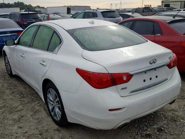 JN1BV7AR3FM423725 - 2015 INFINITI Q50 BASE WHITE photo 3