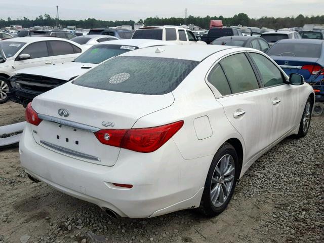 JN1BV7AR3FM423725 - 2015 INFINITI Q50 BASE WHITE photo 4