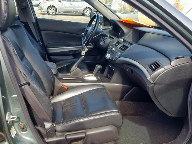 1HGCP26879A032664 - 2009 HONDA ACCORD EXL GREEN photo 5