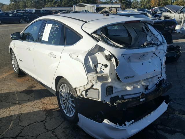 1FADP3R45EL114401 - 2014 FORD FOCUS BEV WHITE photo 3