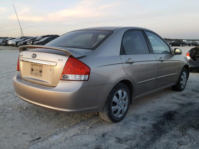 KNAFE121775465957 - 2007 KIA SPECTRA EX BEIGE photo 4