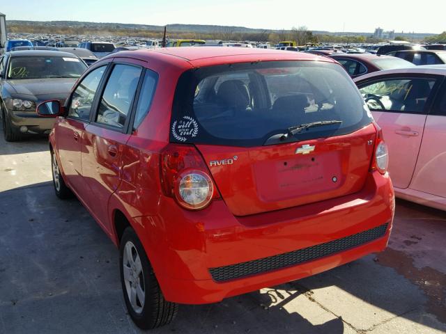 KL1TD66E79B327706 - 2009 CHEVROLET AVEO LS RED photo 3