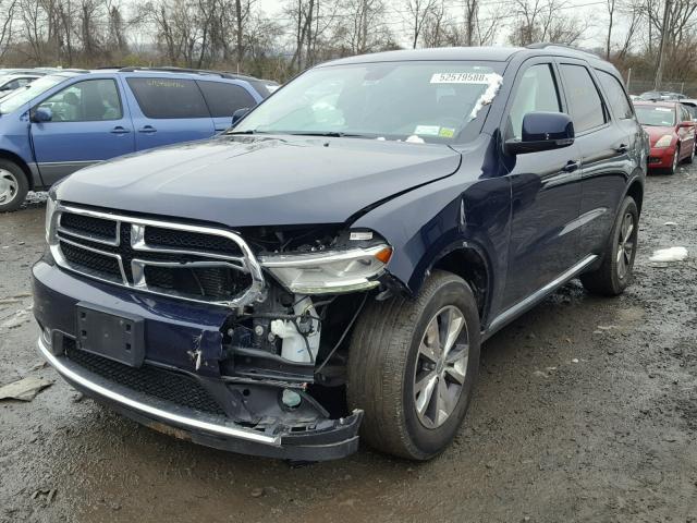 1C4RDJDG3GC433202 - 2016 DODGE DURANGO LI BLUE photo 2