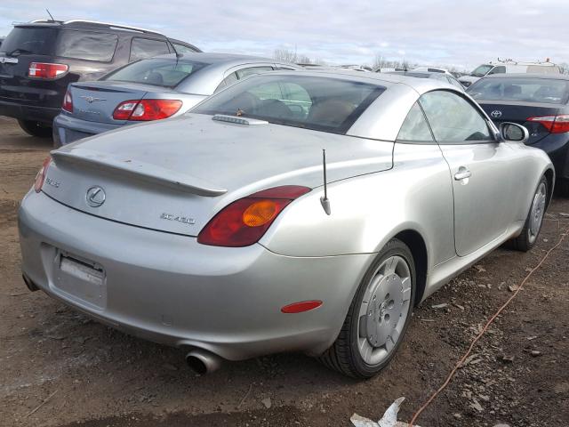 JTHFN48Y330036393 - 2003 LEXUS SC 430 GRAY photo 4