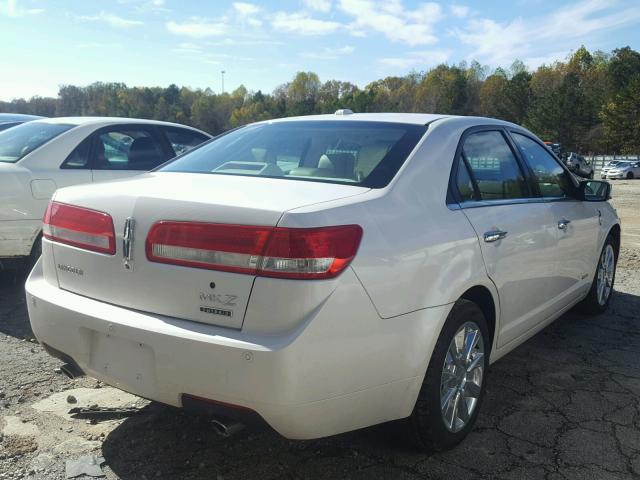 3LNDL2L32CR822244 - 2012 LINCOLN MKZ HYBRID WHITE photo 4