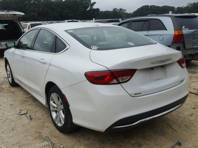 1C3CCCAB0FN732702 - 2015 CHRYSLER 200 LIMITE WHITE photo 3