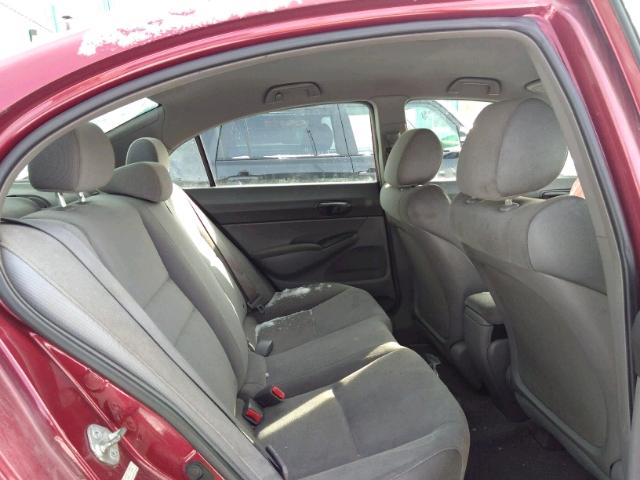 2HGFA16356H031880 - 2006 HONDA CIVIC DX V RED photo 6