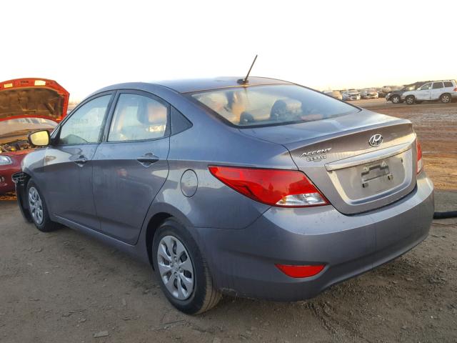 KMHCT4AE7GU951333 - 2016 HYUNDAI ACCENT SE GRAY photo 3