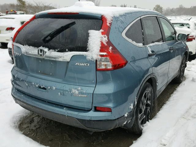 2HKRM4H41GH621156 - 2016 HONDA CR-V SE BLUE photo 4