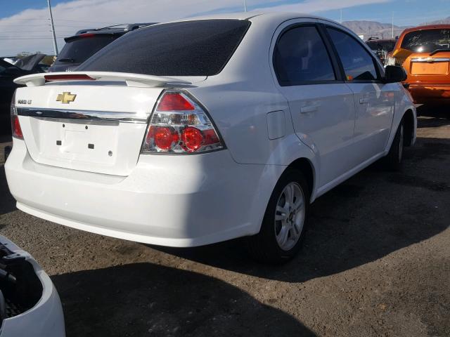 KL1TG5DE8BB136614 - 2011 CHEVROLET AVEO LT WHITE photo 4