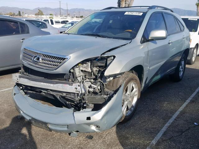 JTJHW31U882050176 - 2008 LEXUS RX 400H GRAY photo 2