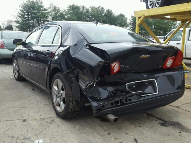 1G1ZH57B39F235595 - 2009 CHEVROLET MALIBU 1LT BLACK photo 3
