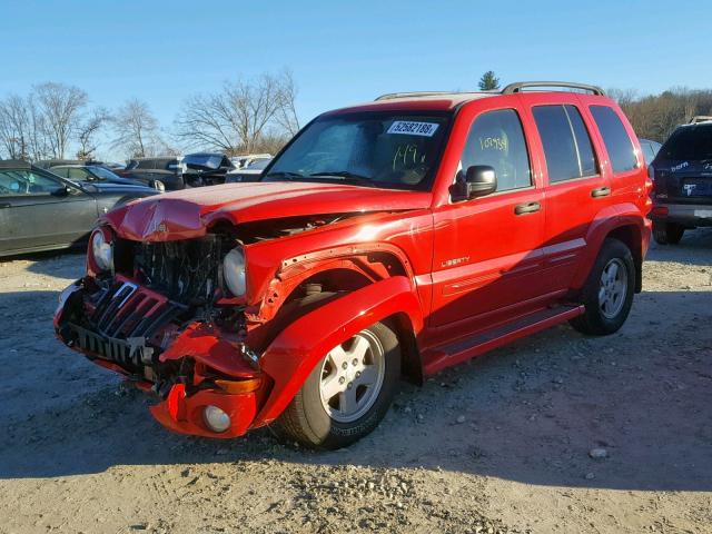 1J4GL58K54W149736 - 2004 JEEP LIBERTY LI RED photo 2