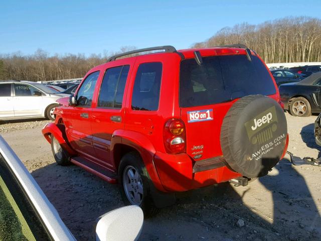 1J4GL58K54W149736 - 2004 JEEP LIBERTY LI RED photo 3