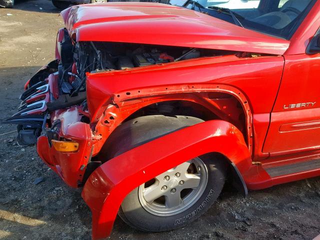 1J4GL58K54W149736 - 2004 JEEP LIBERTY LI RED photo 9