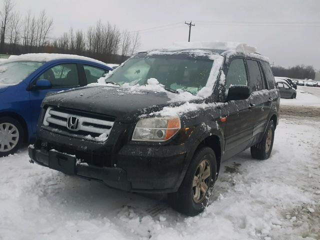 5FNYF18268B057278 - 2008 HONDA PILOT VP BLACK photo 2