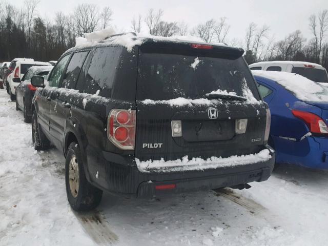 5FNYF18268B057278 - 2008 HONDA PILOT VP BLACK photo 3