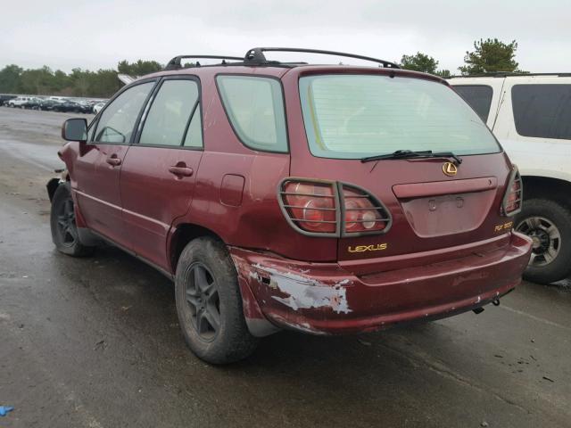 JT6HF10U2X0030354 - 1999 LEXUS RX 300 BURGUNDY photo 3