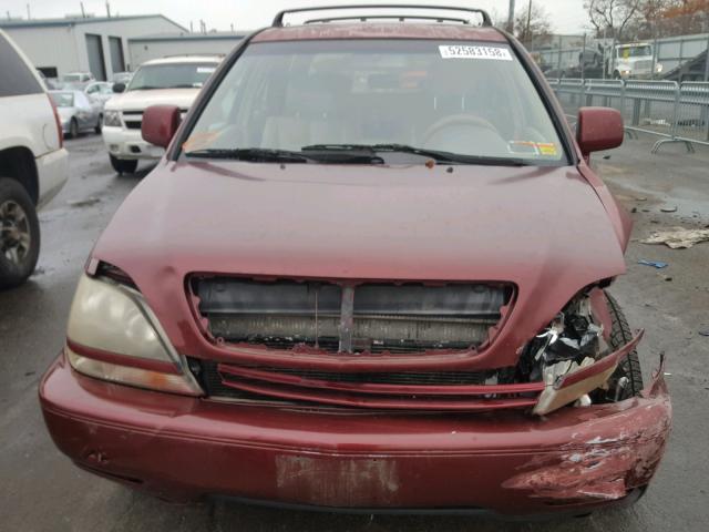 JT6HF10U2X0030354 - 1999 LEXUS RX 300 BURGUNDY photo 7