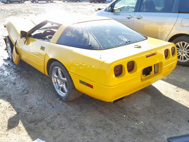 1G1YY23PXP5119213 - 1993 CHEVROLET CORVETTE YELLOW photo 3