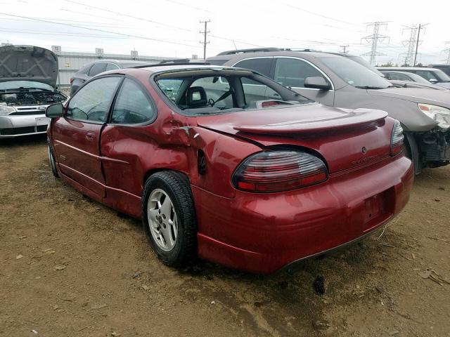 1G2WR12181F183694 - 2001 PONTIAC GRAND PRIX Бордовый фото 3