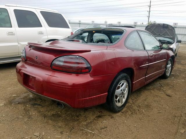 1G2WR12181F183694 - 2001 PONTIAC GRAND PRIX Бордовый фото 4