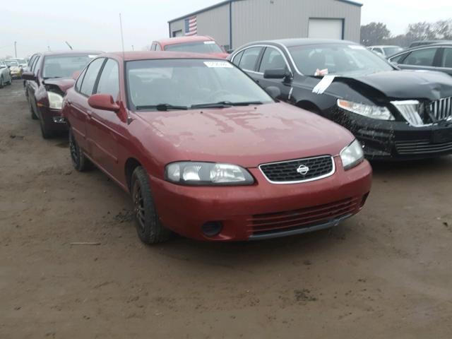 3N1CB51D0YL356679 - 2000 NISSAN SENTRA BAS BURGUNDY photo 1