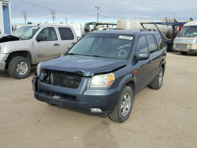 5FNYF18556B020567 - 2006 HONDA PILOT EX BLUE photo 2