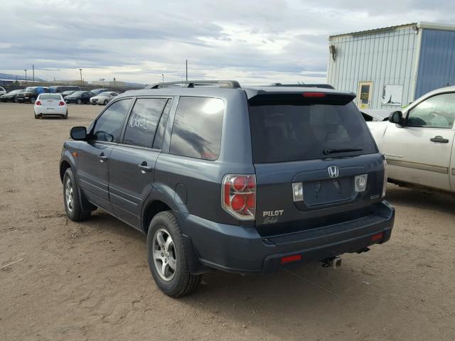 5FNYF18556B020567 - 2006 HONDA PILOT EX BLUE photo 3