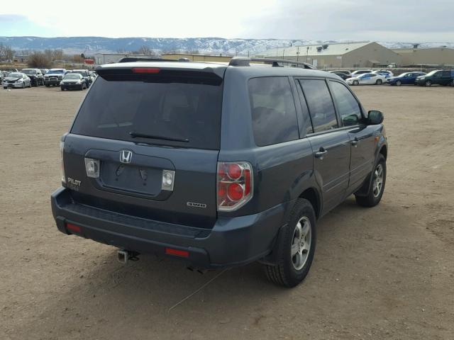 5FNYF18556B020567 - 2006 HONDA PILOT EX BLUE photo 4