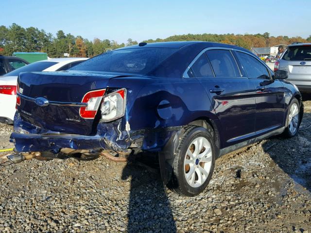 1FAHP2FW0BG165715 - 2011 FORD TAURUS LIM BLUE photo 4