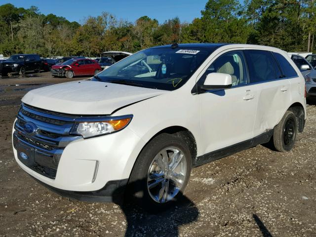 2FMDK3KC9BBA15016 - 2011 FORD EDGE LIMIT WHITE photo 2