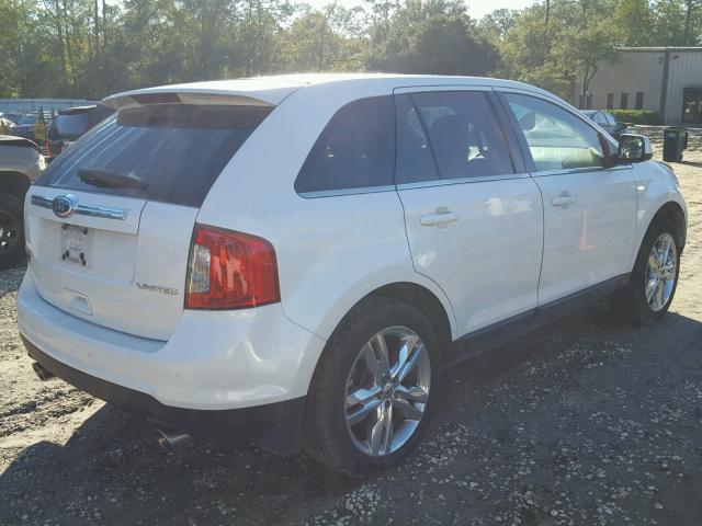 2FMDK3KC9BBA15016 - 2011 FORD EDGE LIMIT WHITE photo 4