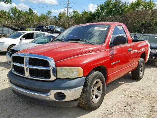 1D7HA16K55J633440 - 2005 DODGE RAM 1500 S RED photo 2