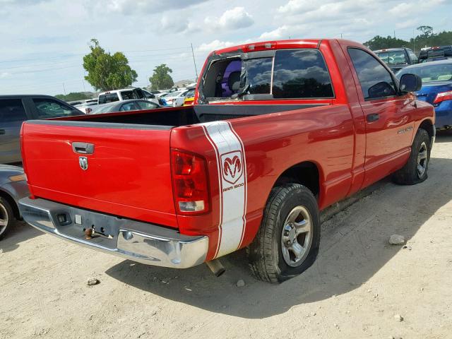 1D7HA16K55J633440 - 2005 DODGE RAM 1500 S RED photo 4