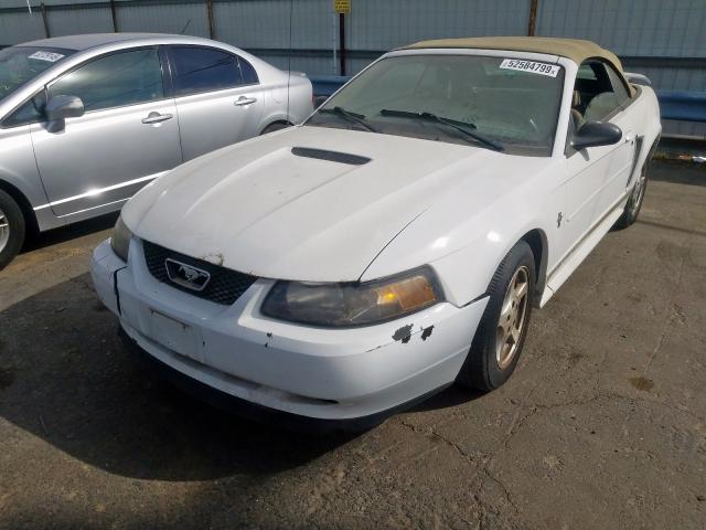 1FAFP44412F142213 - 2002 FORD MUSTANG WHITE photo 2