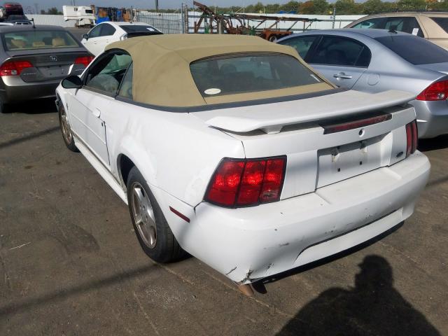 1FAFP44412F142213 - 2002 FORD MUSTANG WHITE photo 3