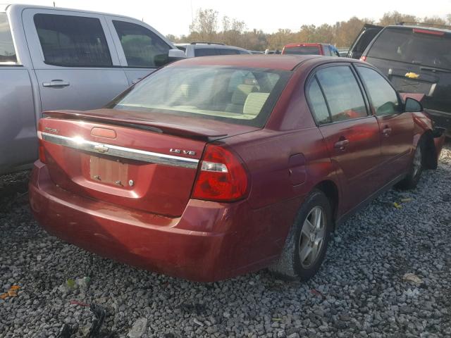 1G1ZT54815F218361 - 2005 CHEVROLET MALIBU LS 勃艮第红 照片 4