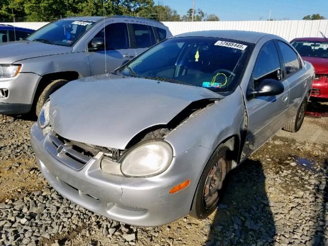 1B3ES46C92D501779 - 2002 DODGE NEON SE GRAY photo 2