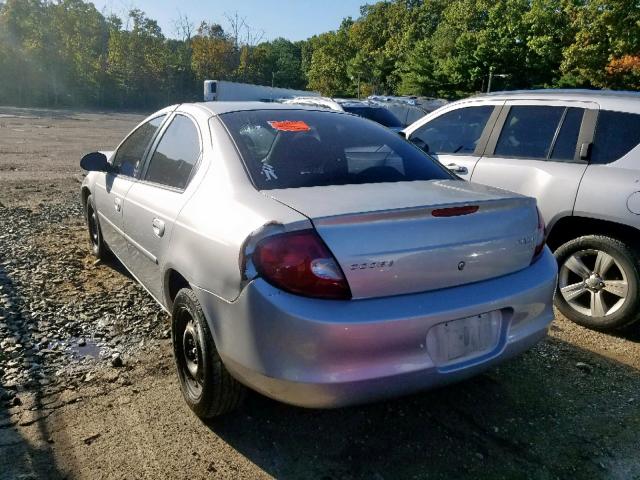 1B3ES46C92D501779 - 2002 DODGE NEON SE GRAY photo 3