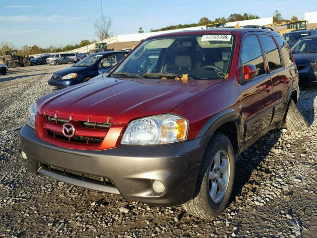 4F2YZ04185KM43696 - 2005 MAZDA TRIBUTE S RED photo 2