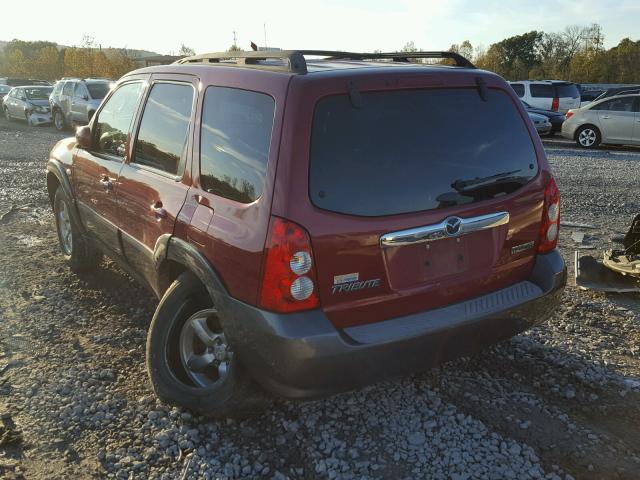 4F2YZ04185KM43696 - 2005 MAZDA TRIBUTE S RED photo 3