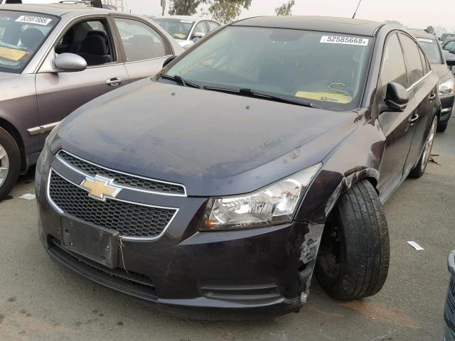 1G1P75SZXE7292539 - 2014 CHEVROLET CRUZE GRAY photo 2