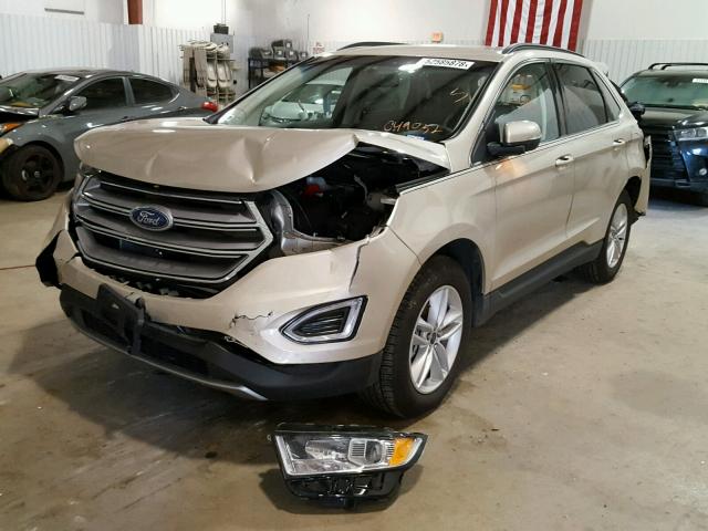 2FMPK3J80HBC49032 - 2017 FORD EDGE SEL GOLD photo 2