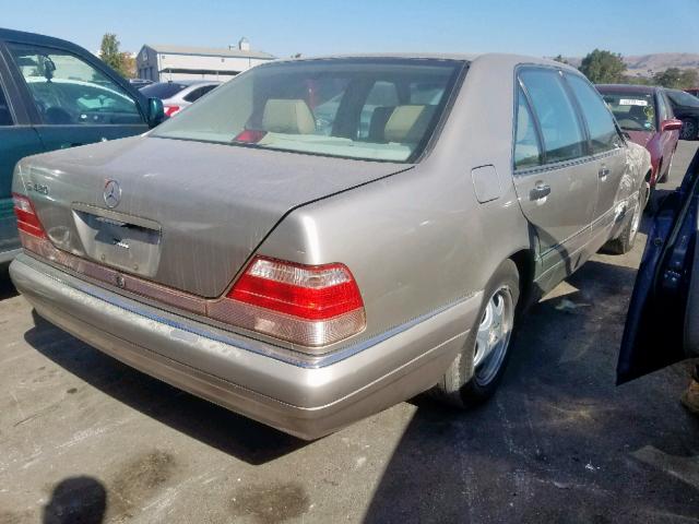 WDBGA43G2WA393366 - 1998 MERCEDES-BENZ S 420 BEIGE photo 4